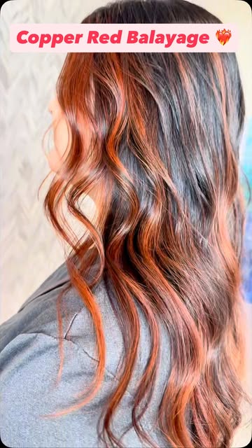 Copper red balayage by Jessica Li